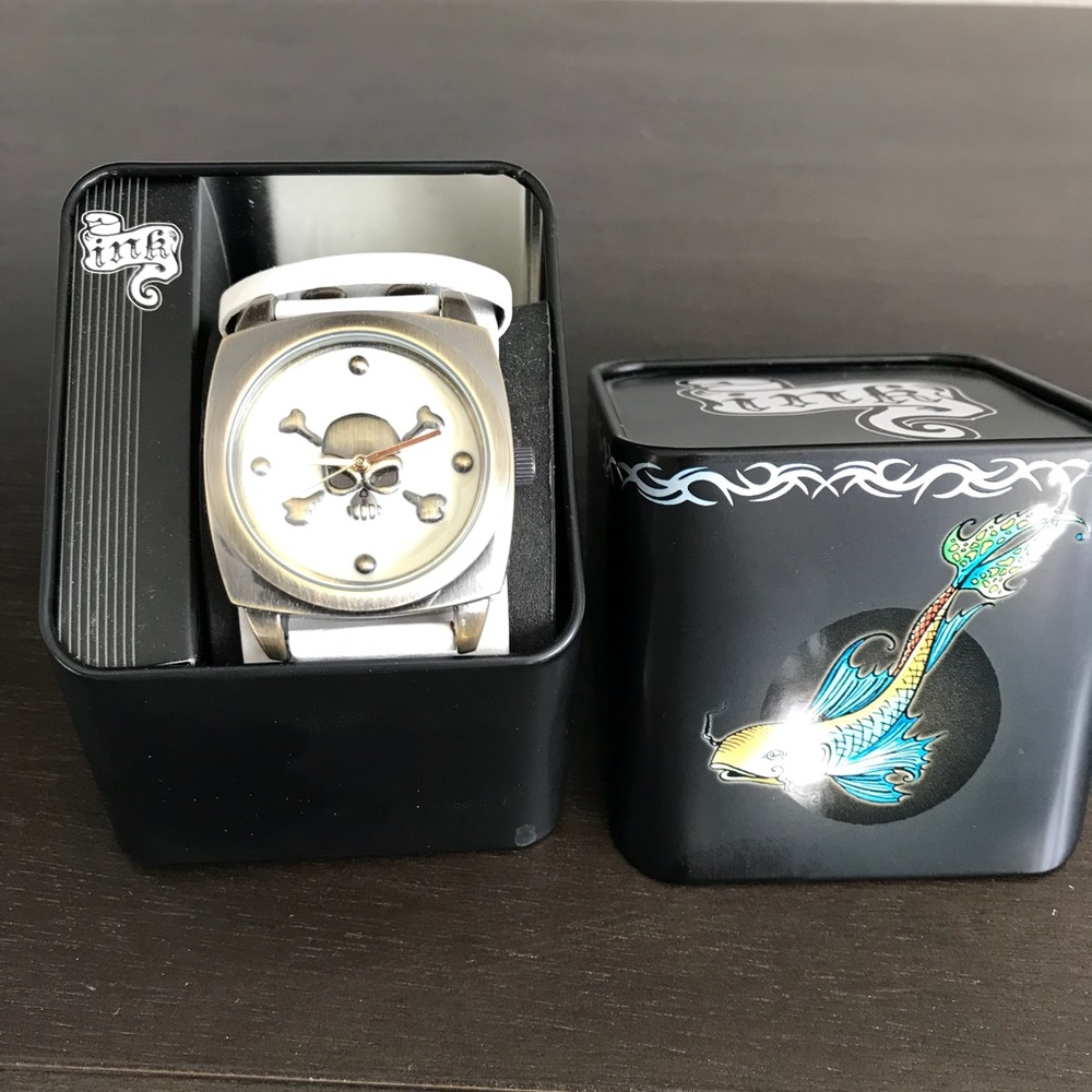 Vintage Ink Skull Watch